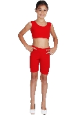 PANTALONCINO DANZA LYCRA ROSSO BAMBINA